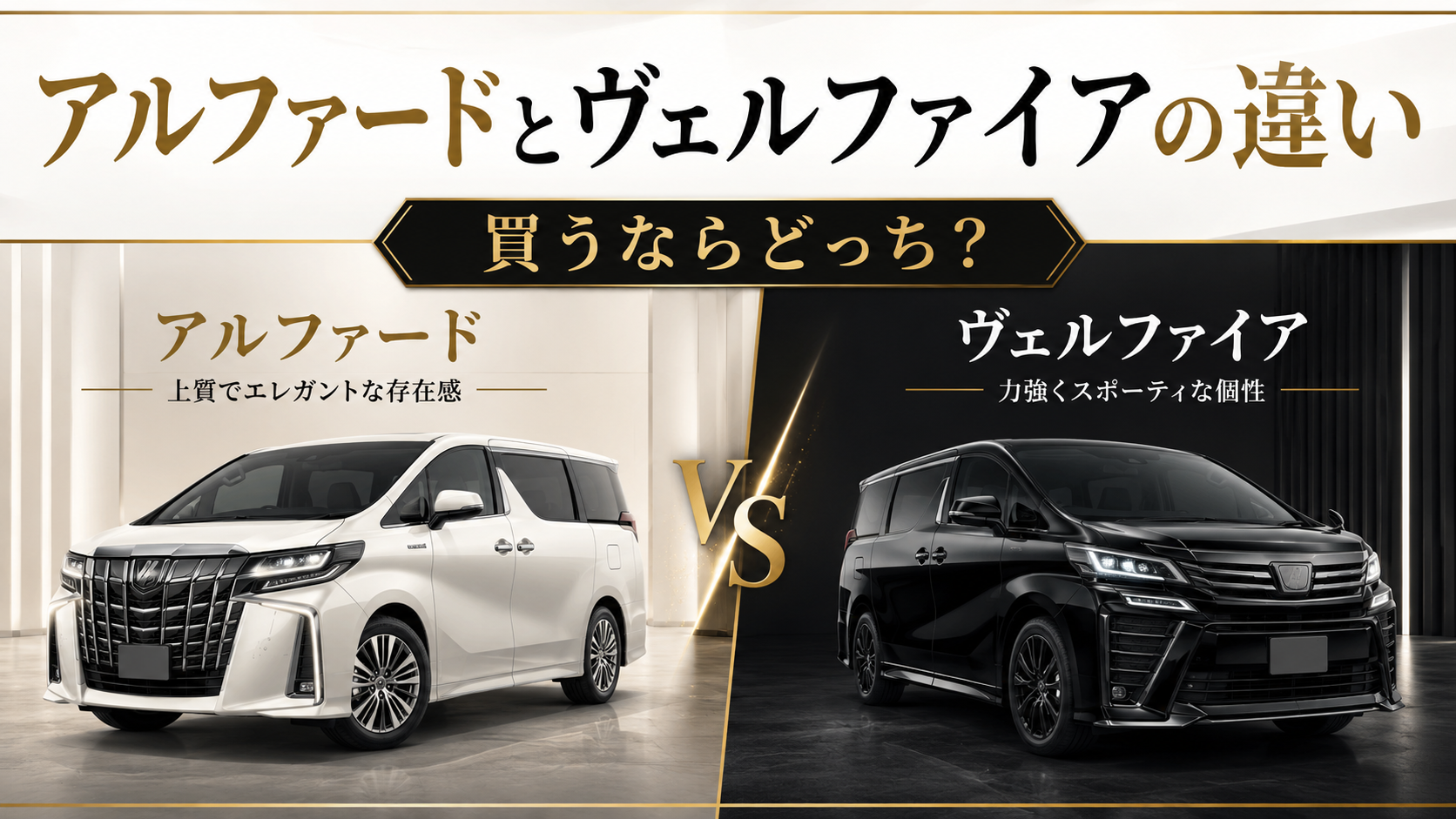 アルファードとヴェルファイアの違いを比較し、買うならどっちかを解説するアイキャッチ画像