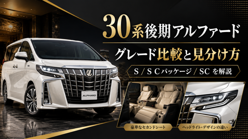 30系後期アルファードのグレード比較と見分け方