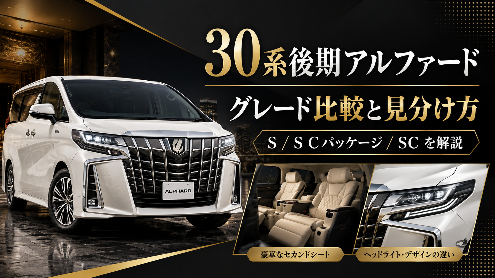 30系後期アルファードのグレード比較と見分け方