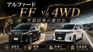 アルファードFFと4WDの違いを価格・燃費・街乗り・高速道路で比較したイメージ